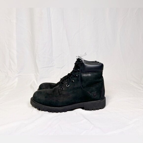 Timberland Black Nubuck Leather 6 inch Premium Ankle Boots~8.5~ - Picture 4 of 6